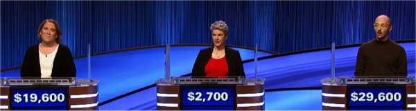 Final Jeopardy (1/26/2022) Amy Schneider, Janice Hawthorne Timm, Rhone Talsma