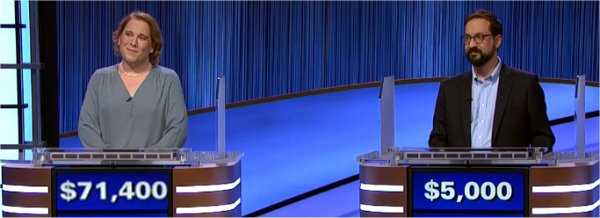 Final Jeopardy (1/20/2022) Amy Schneider, Patrick Lackey, Brittany Love