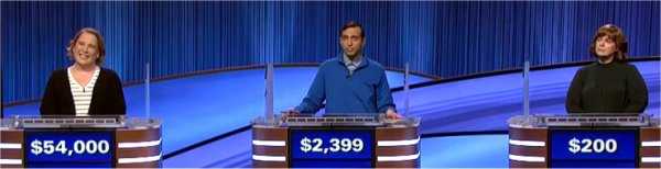 Final Jeopardy (1/21/2022) Amy Schneider, Avinash Rajendra, Koré Carey