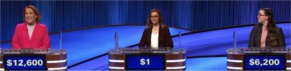 Final Jeopardy (1/24/2022) Amy Schneider, Erin O’Leary, Joanne Mercer