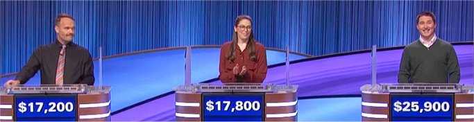 Final Jeopardy (2/10/2022) Lawrence Long, Kelsey Davison, Nick Heise