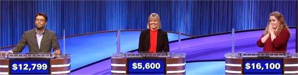 Final Jeopardy (3/14/2022) Matt Glassman, Susan Swan, Amy Bekkerman