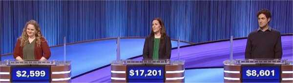 Final Jeopardy (3/16/2022) Amy Bekkerman, Katie Hargrove, Evan Freeman