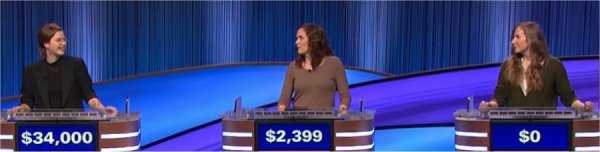 Final Jeopardy (4/22/2022) Mattea Roach, Claire Dozier, Anna Meyer
