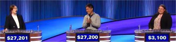 Final Jeopardy (4/27/2022) Mattea Roach, Ben Hsia, Christina Clark