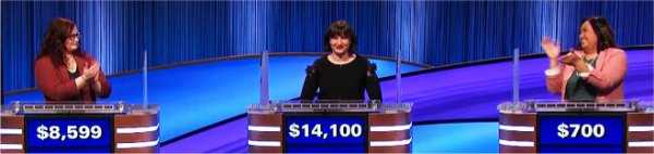 Final Jeopardy (5/10/2022) Danielle Maurer, Mallory Kass, Cherry Ignacio