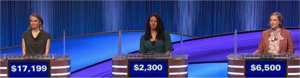 Final Jeopardy (6/17/2022) Megan Wachspress, Sadie Goldberger, Molly Fleming