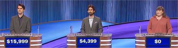 Final Jeopardy (1/10/2023) Connor Sears, Max Davison, Suzanne Zgraggen