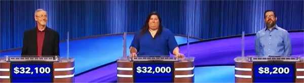 Final Jeopardy (1/2/2023) Ray Lalonde, Denise Carlon and Chris Blair