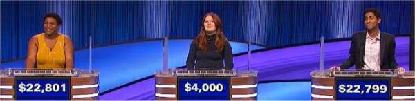 Final Jeopardy (2/22/2023) Stephanie Pierson, Autumn Shelton, Sreekar Madabushi