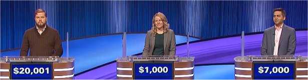Final Jeopardy (3/15/2023) Stephen Webb, Gwen Lockman, 
Govind Dandekar