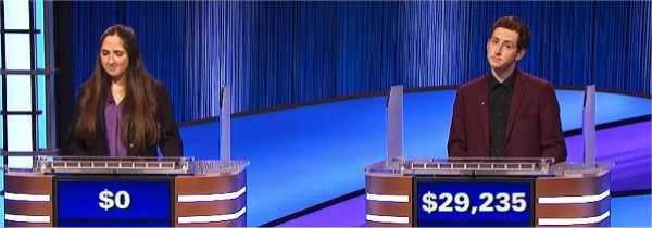 Final Jeopardy (3/2/2023) Hannah Nekritz, Caleb Richmond, Maggie Brown