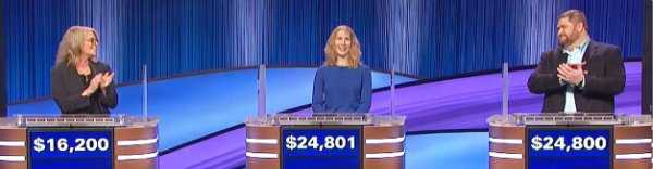 Final Jeopardy (3/20/2023) Kelly Barry, Melissa Klapper, Jake Garrett