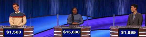 Final Jeopardy (3/7/2023) Caleb Richmond, Maya Wright, Tim Cho