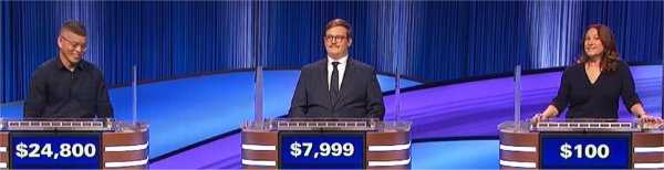 Final Jeopardy (5/22/2023) Ben Chan, Joe Lasser, Nancy Duran