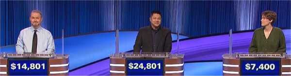 Final Jeopardy (5/25/2023) Ed Petersen, Jesse Chin, Megan Braught