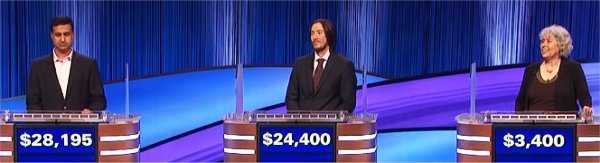 Final Jeopardy (6/12/2023) Suresh Krishnan, Michael Vallely, Marilyn Singer