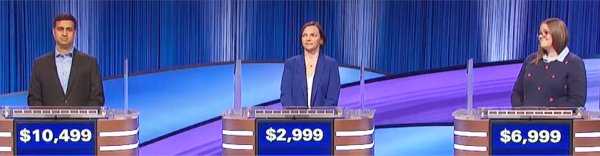 Final Jeopardy (6/7/2023) Suresh Krishnan, Kristine Rembach, Collette Lee