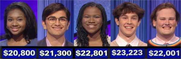Jeopardy! champs, week of February 20, 2023