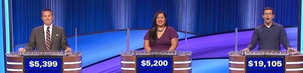 Final Jeopardy (10/12/2023) Steve Clarke, Valerie Castelo, Josh Saak