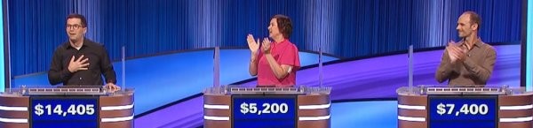 Final Jeopardy (10/16/2023) Josh Saak, Kendra Blanchette, Dane Reighard