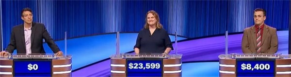 Final Jeopardy (10/25/2023) Carlos Chaidez, Emily Sands, Phillip Howard