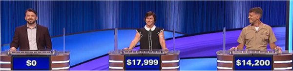 Final Jeopardy (10/4/2023) Evan Roberts, Kendra Blanchette, John Bussard