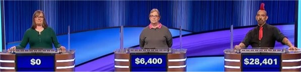 Final Jeopardy (11/1/2023) Dana Hill, Nancy Donehower, Dave Rapp