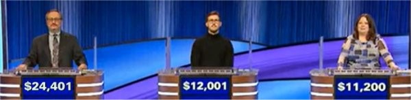 Final Jeopardy (11/14/2023) Nick Cascone, Brandon Deutsch, Emily White