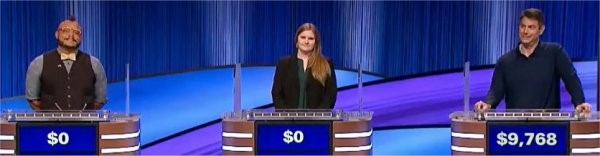 Final Jeopardy (11/3/2023) T.J. Tallie, Leah Wiegand, Aaron Craig