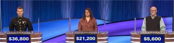 Final Jeopardy (12/13/2023) Tyler Vandenberg, Emma Saltzberg, Ed Coulson