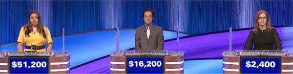 Final Jeopardy (12/22/2023) Juveria Zaheer, Jason Carpenter, Iris Masucci