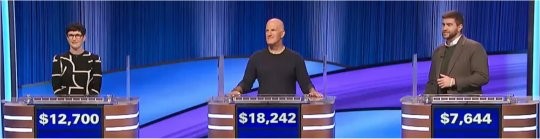 Final Jeopardy (12/5/2023) Laura Portwood-Stacer, Andrew Chaikin, Matt Mierswa