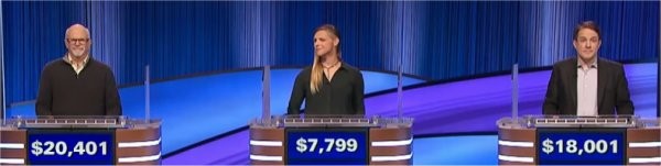 Final Jeopardy (12/6/2023) Ed Coulson, Kate Freeman, Patrick Hume