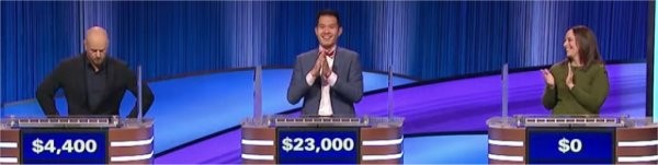 Final Jeopardy (12/7/2023) Scott Shewfelt, Yungsheng Wang, Robin Lozano
