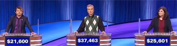 Final Jeopardy (9/12/2023) Cody Lawrence, David Maybury, Susan Schulman