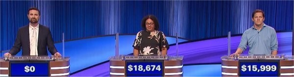 Final Jeopardy (9/18/2023) Elliott Goodman, Deanna Bolio, Matt Walks