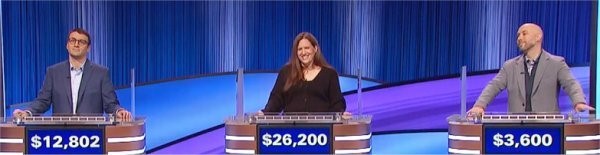 Final Jeopardy (7/26/2023) , David Kaye, Michalle Gould, Ollie Savage