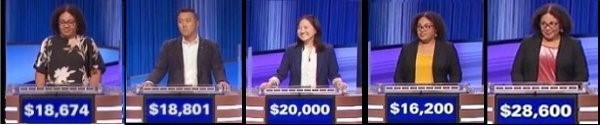 Jeopardy! champs, week of September 18, 2023