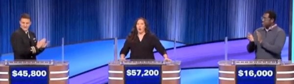 Final Jeopardy (1/1/2024) Greg Czaja, Xanni Brown, Christopher Pennant