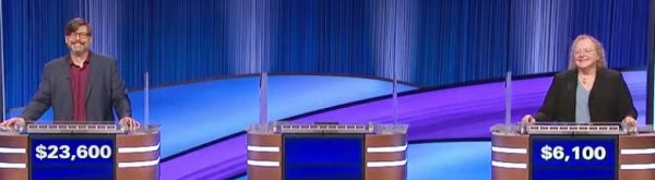 Final Jeopardy (1/16/2024) Andy Tirrell, Katie Palumbo, Sharon Stone