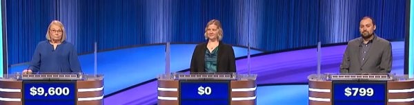 Final Jeopardy (1/18/2024) Martha Bath, Kendra Westerhaus, Nik Berry