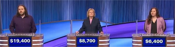 Final Jeopardy (1/23/2024) Robbi Ramirez, Lynn Di Vito, Xanni Brown
