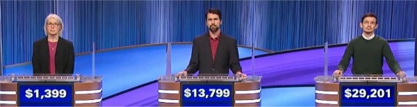 Final Jeopardy (1/25/2024) Johanna Stoberock, Connor Sears, Alec Chao
