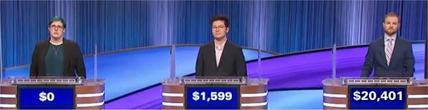 Final Jeopardy (2/20/2024) Kat Jepson, Alex Gordon, Jesse Matheny