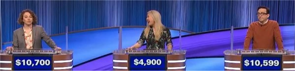 Final Jeopardy (2/6/2024) Deb Bilodeau, Crystal Zhao, Matt Harvey