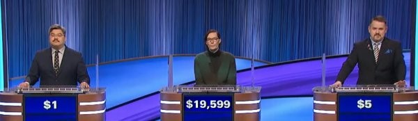 Final Jeopardy (3/11/2024) Luigi De Guzman, Troy Meyer, Brian Henegar