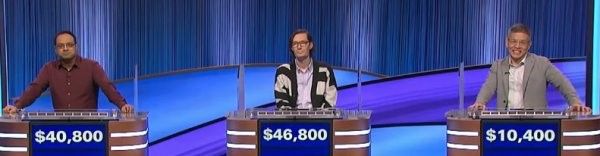 Final Jeopardy (3/14/2024) Yogesh Raut, Troy Meyer, Ben Chan