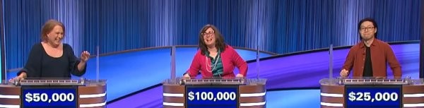Final Jeopardy (4/9/2024) Amy Schneider, Victoria Groce, Andrew He