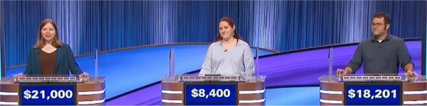 Final Jeopardy (6/11/2024) Adriana Harmeyer, Sarah Hartzell, Scott McCann